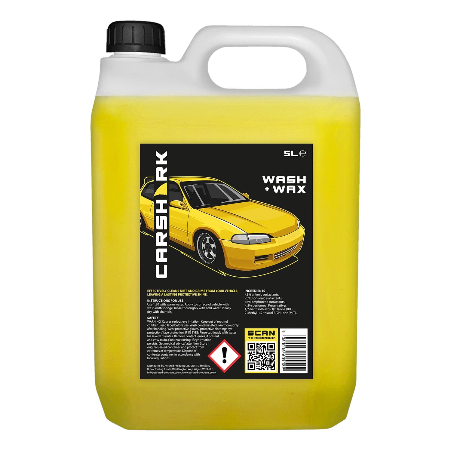 CARSHARK Wash & Wax Car Shampoo 5 L