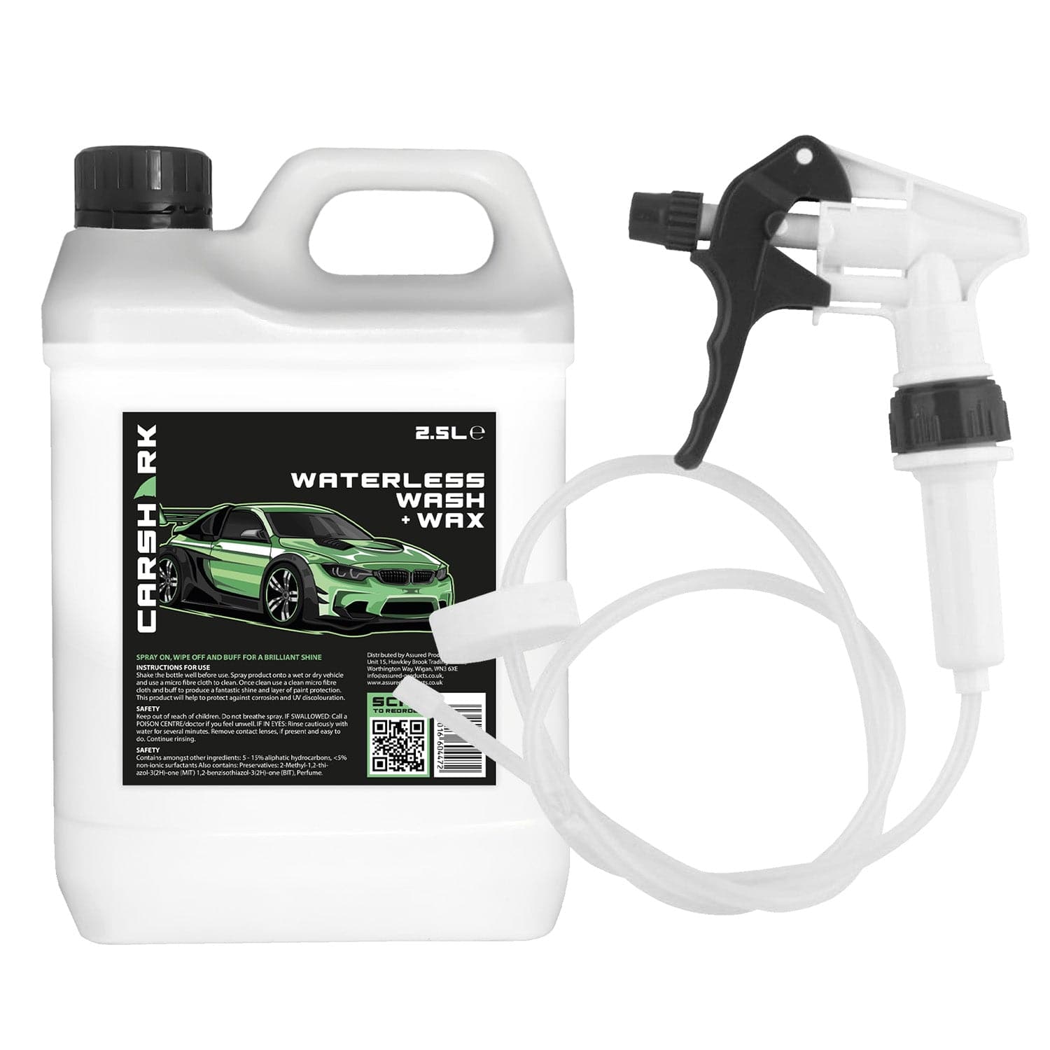 CARSHARK Waterless Wash & Wax 2.5L (with long Hose trigger)