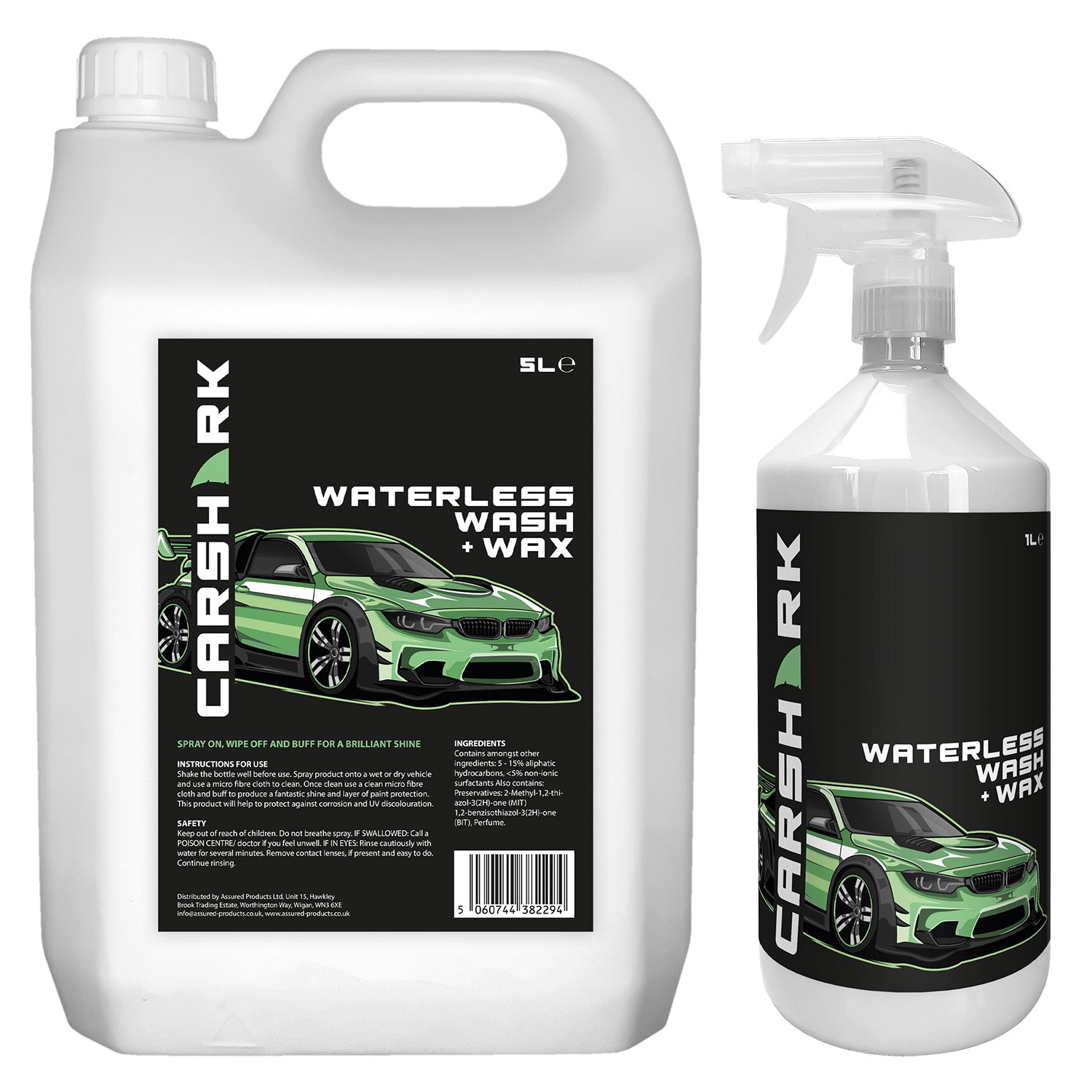 CARSHARK Waterless Wash & Wax 5L + 1L