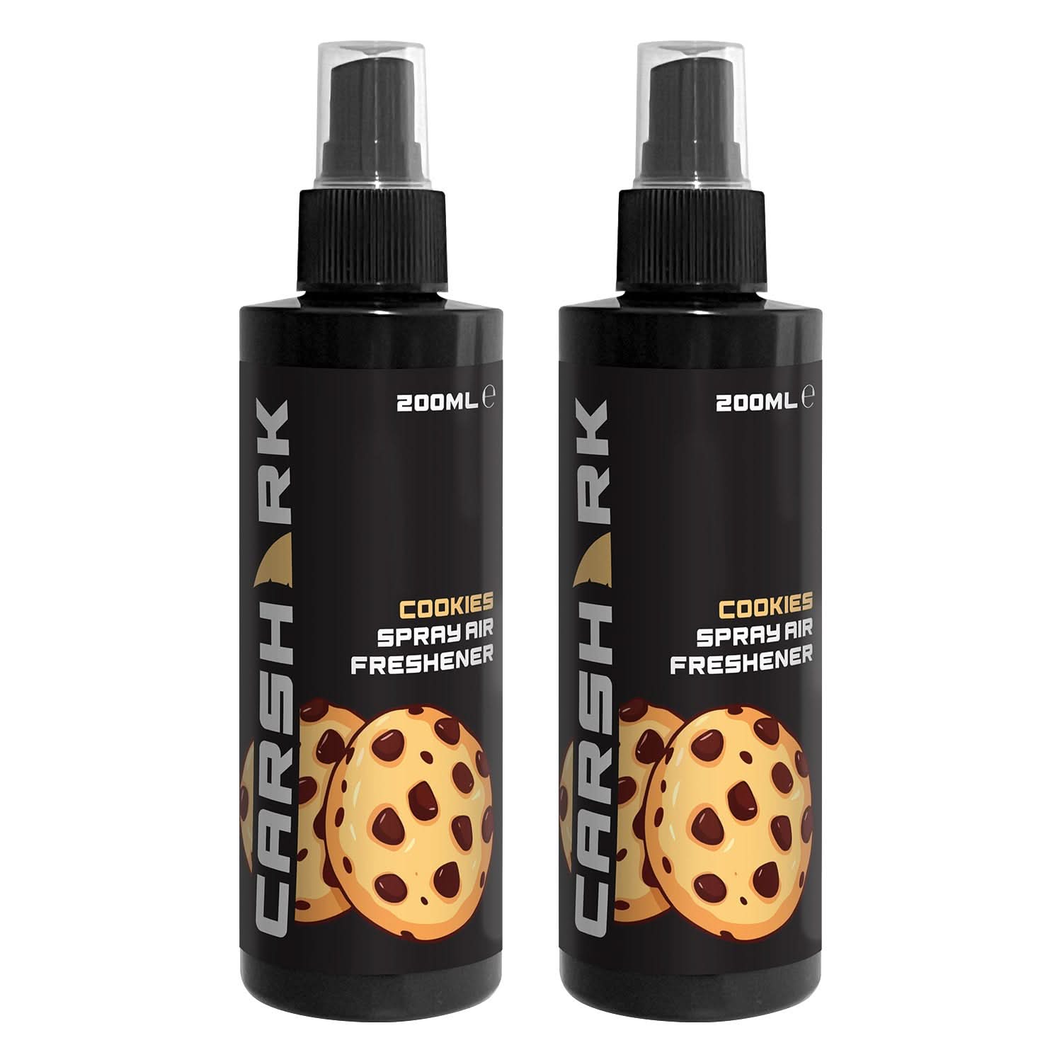 CARSHARK Car Air Freshener Spray, Cookies and Cream Scent, 2 x 200ml