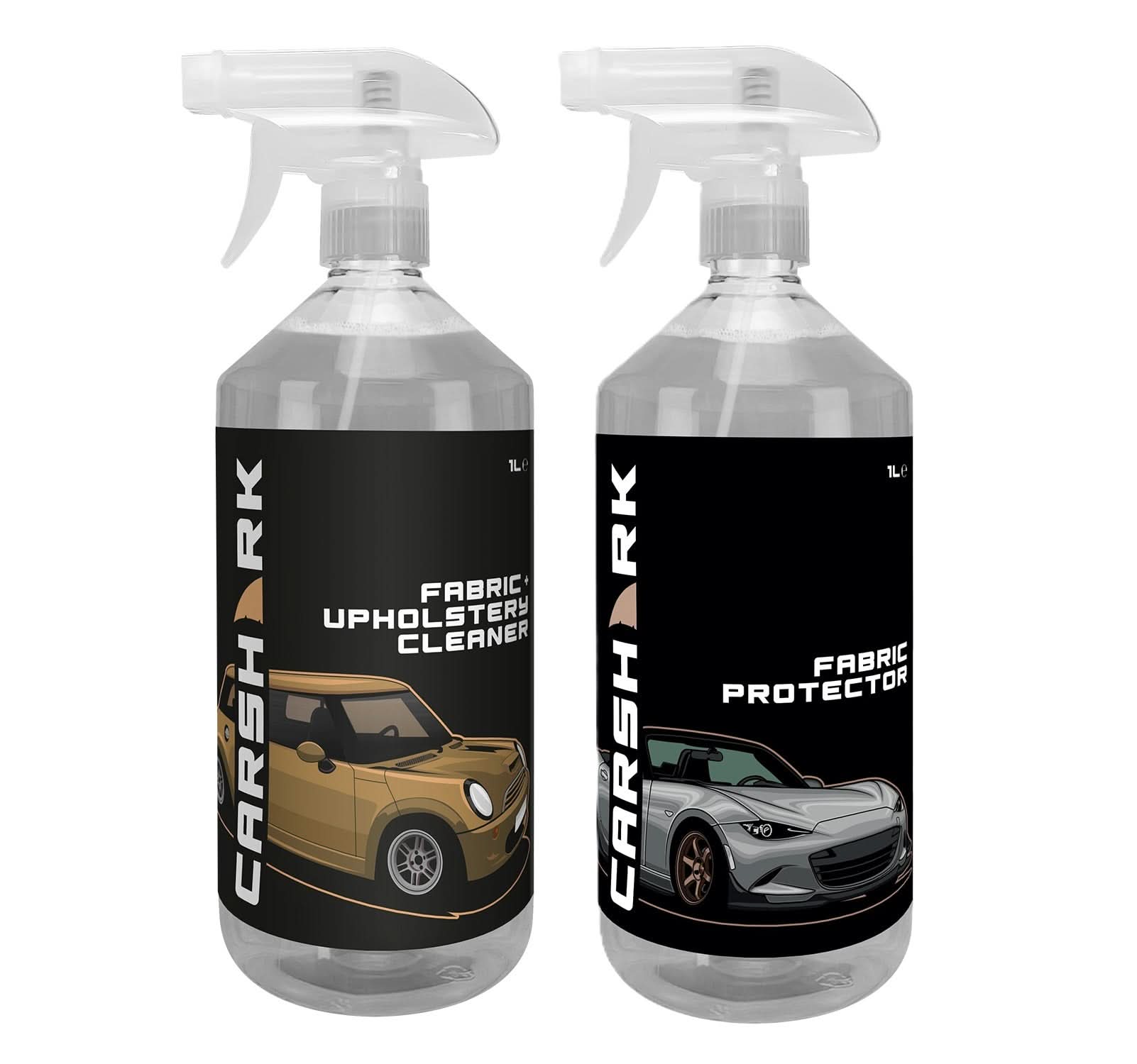 CARSHARK Fabric Clean & Protect Kit - Fabric Upholstery Cleaner 1L & Fabric Protector 1L