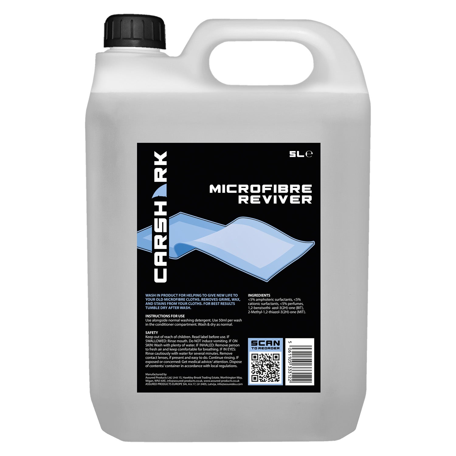 CARSHARK Microfibre Reviver - Wash-In Product