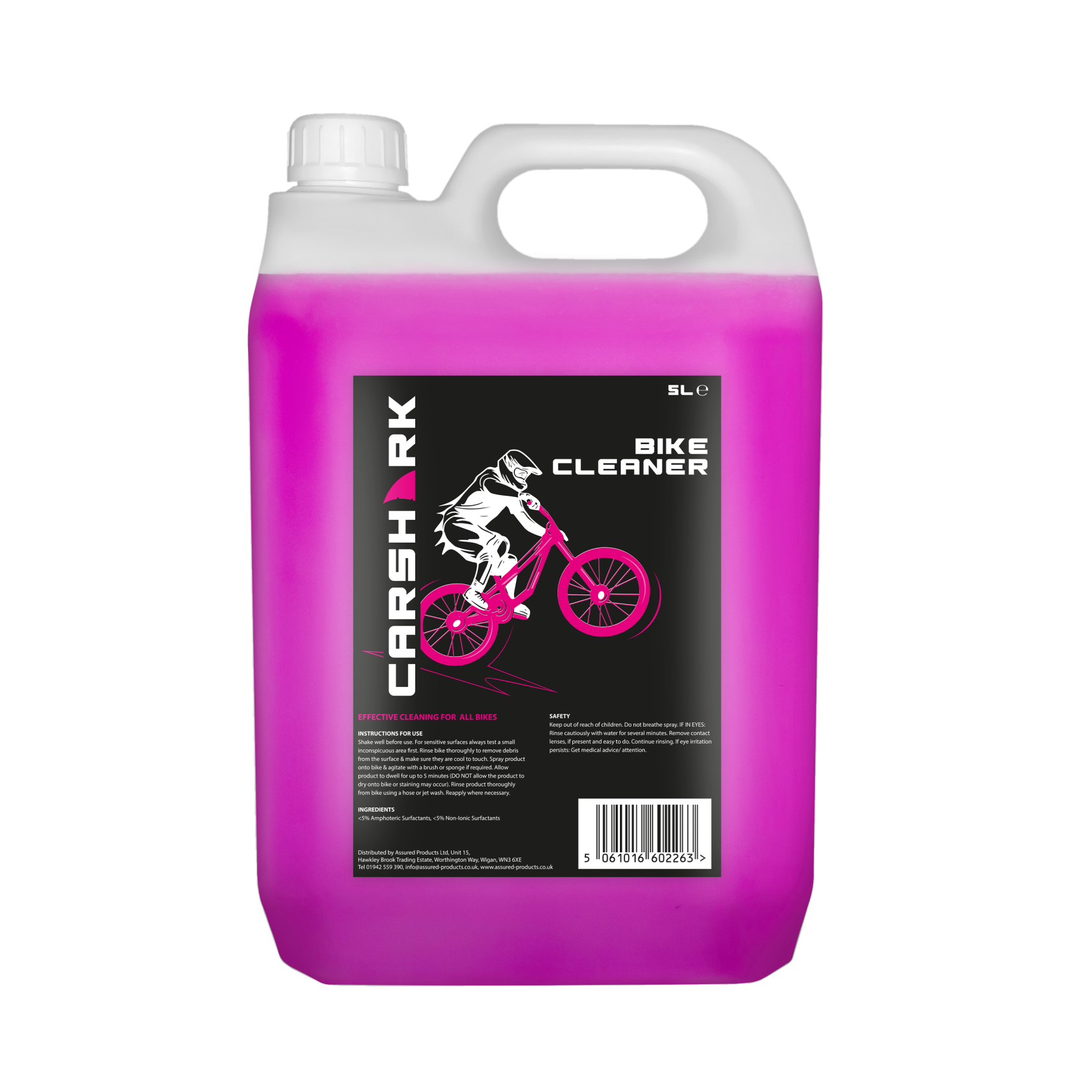 CARSHARK Bike Cleaner 5 Litre with Battery-Powered Sprayer, Suitable for All Types of Bikes