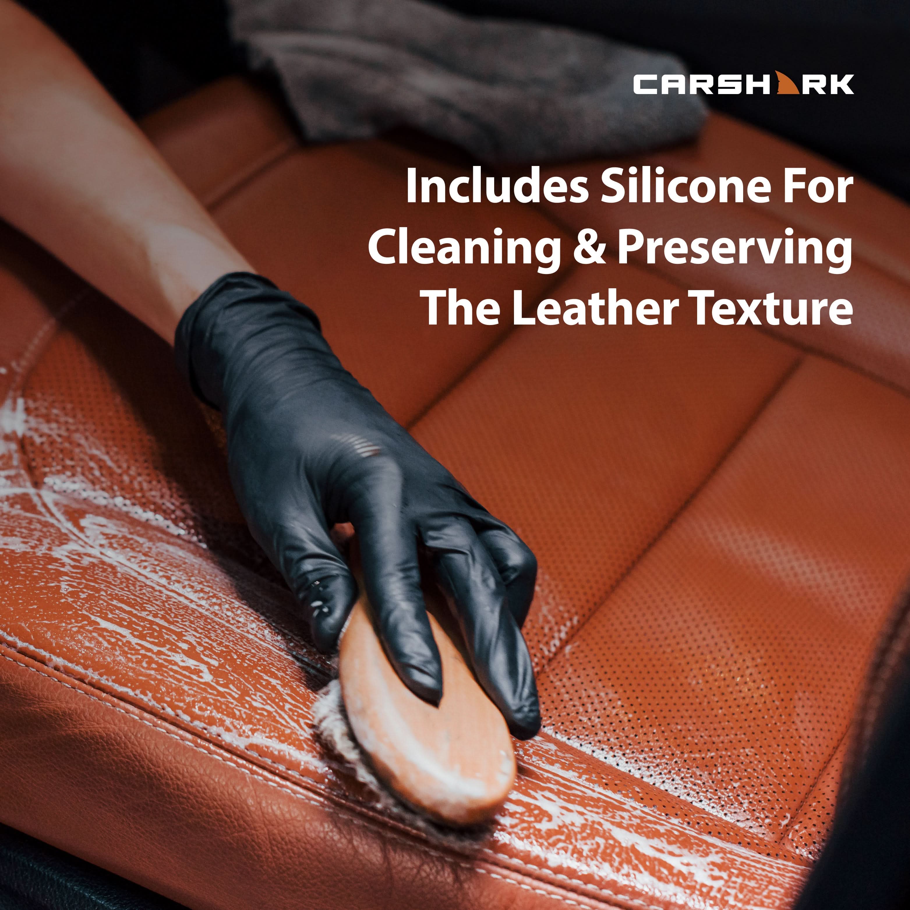 CARSHARK Leather Cleaning Kit, Leather Cleaner 500 ml, Leather Cream 250 ml