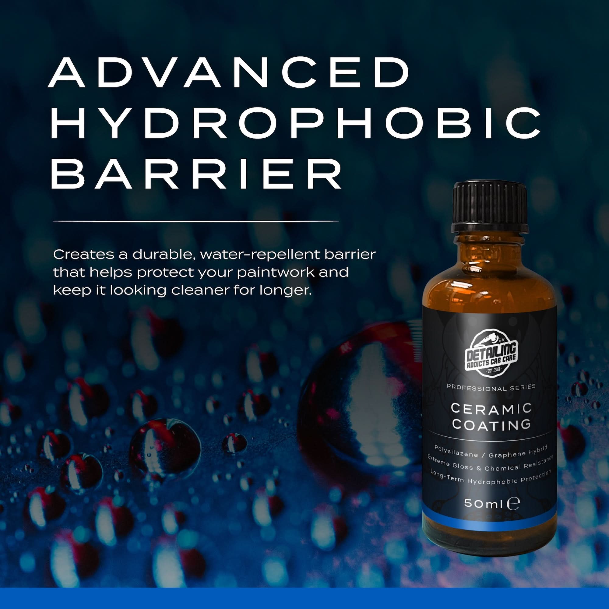 Detailing Addicts Pro Ceramic Coating Prep & Protect Kit - Ceramic Coating 50ml + Paint Surface & Windscreen De-Waxer 100ml