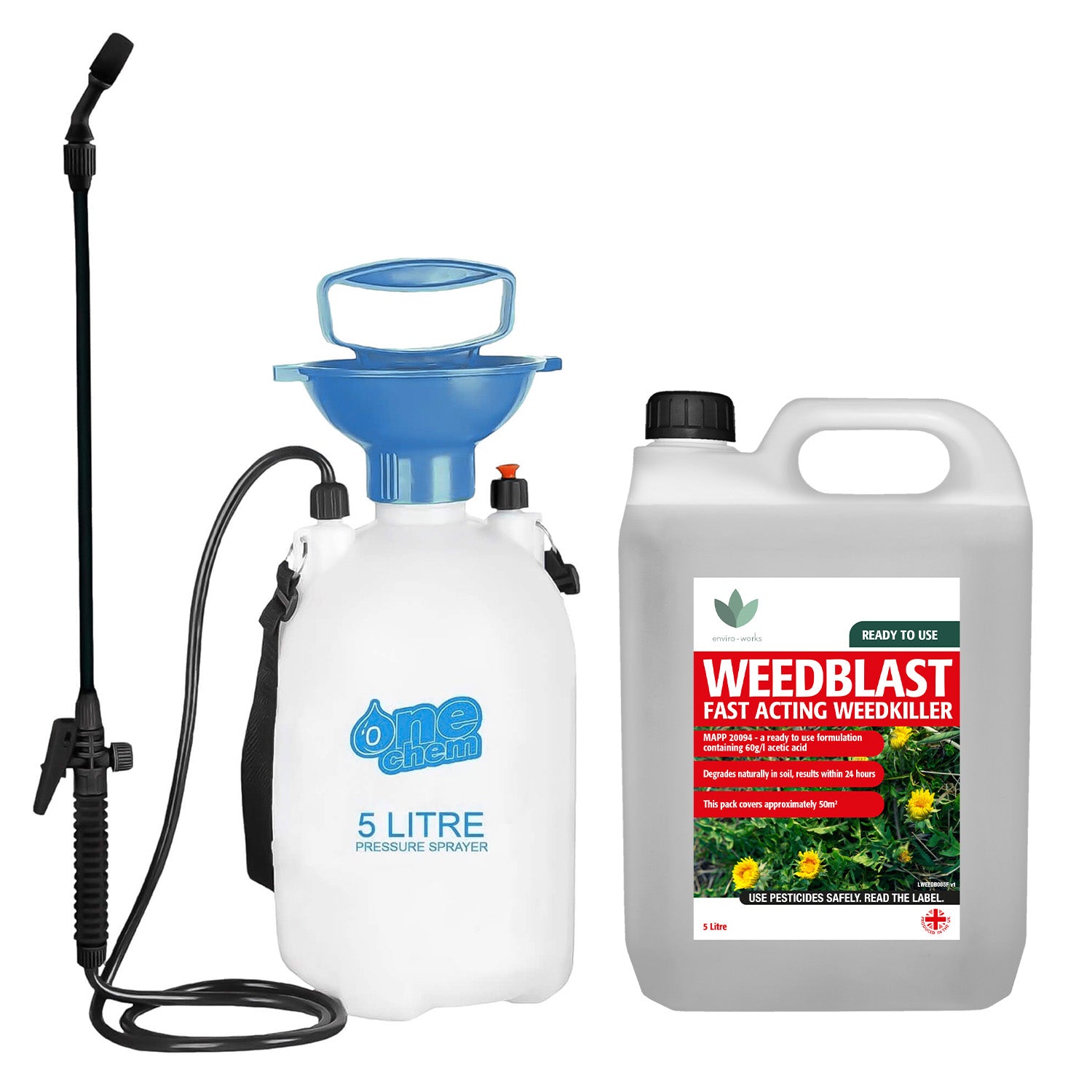 fast acting weedkiller, 5L garden sprayer