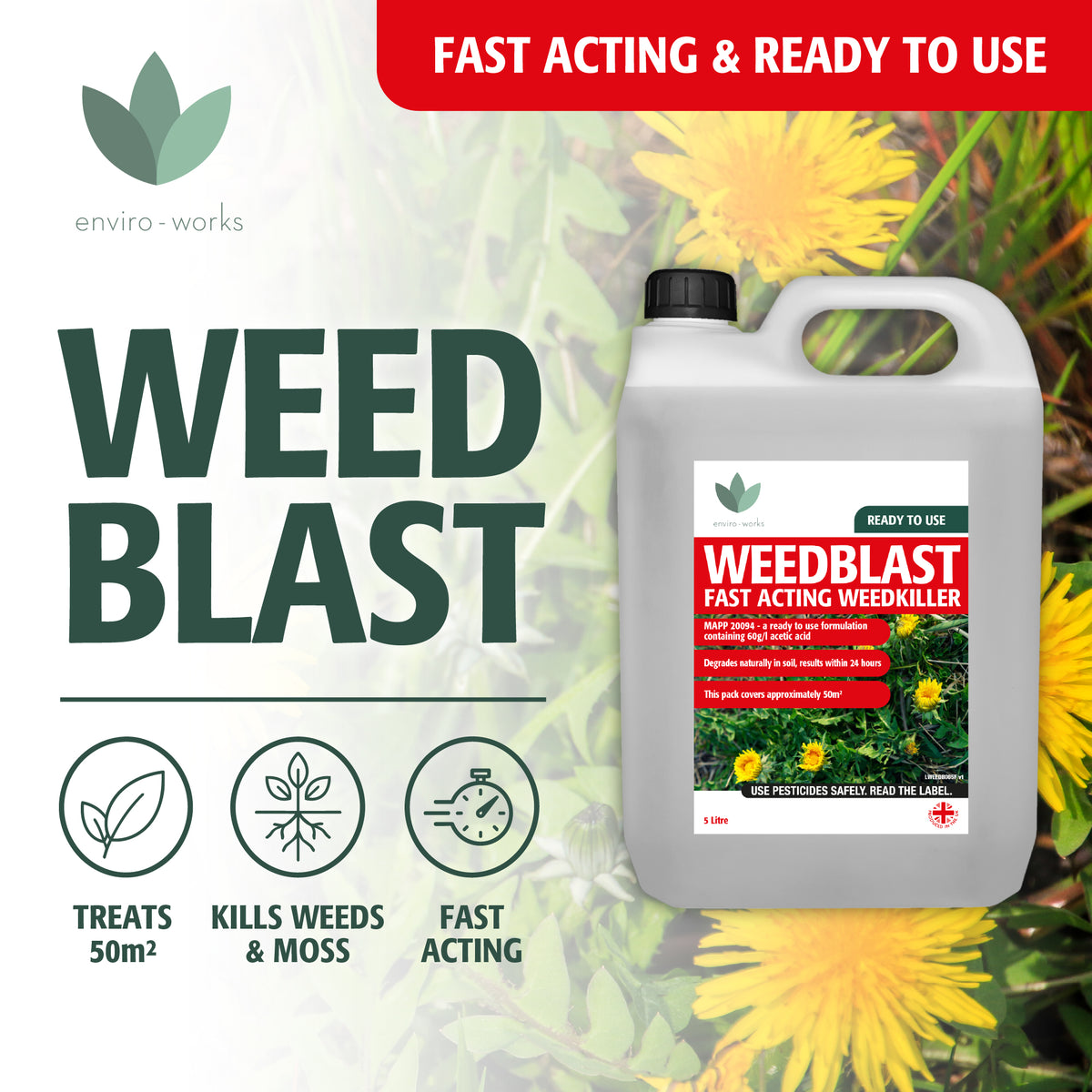 Enviro Works Weedblast Fast Acting Weedkiller