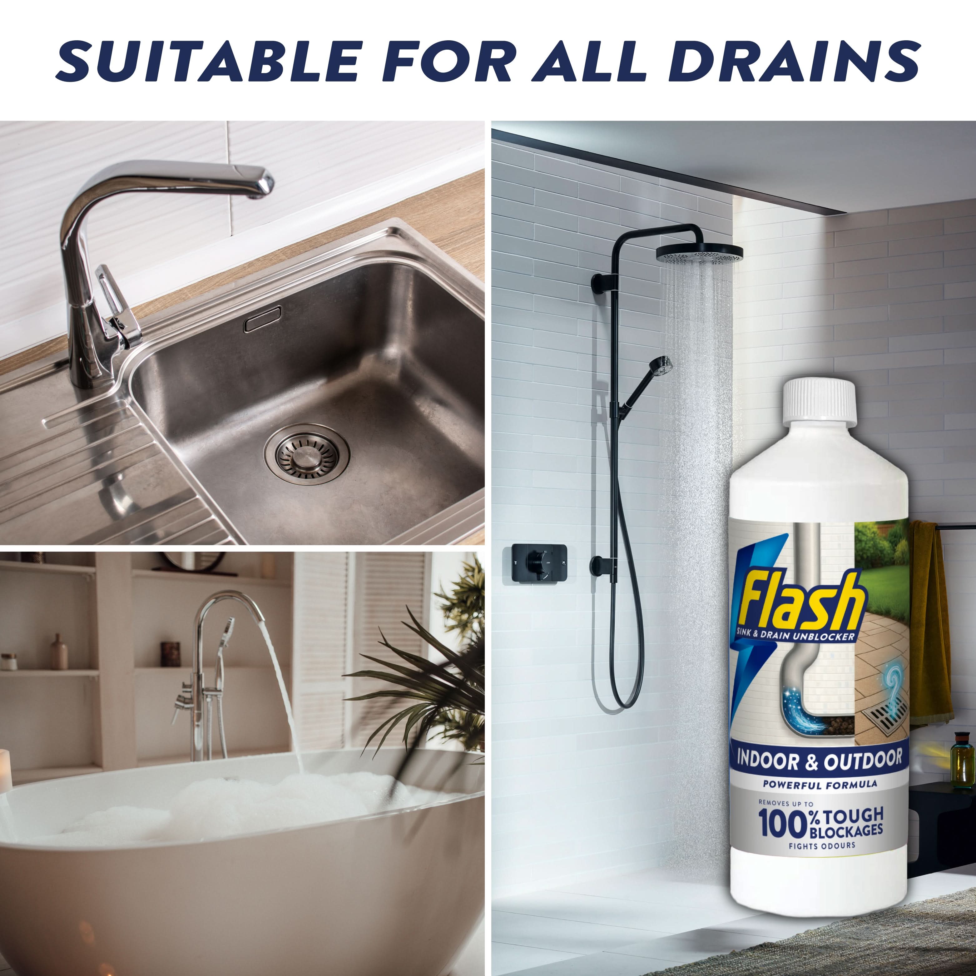 Flash Indoor & Outdoor Sink and Drain Unblocker