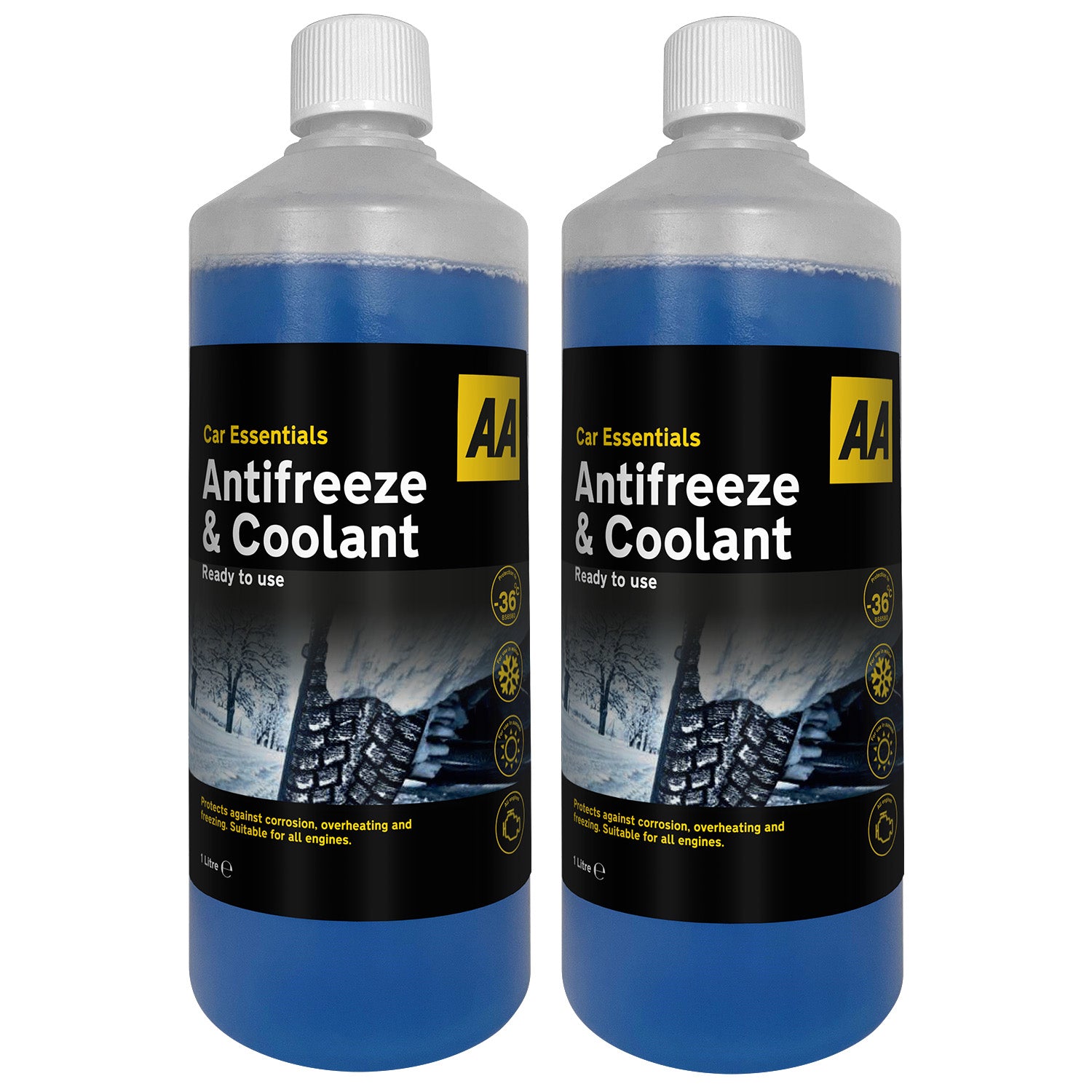 AA Antifreeze and Coolant 2 x 1 Litre -36°C Ready to use