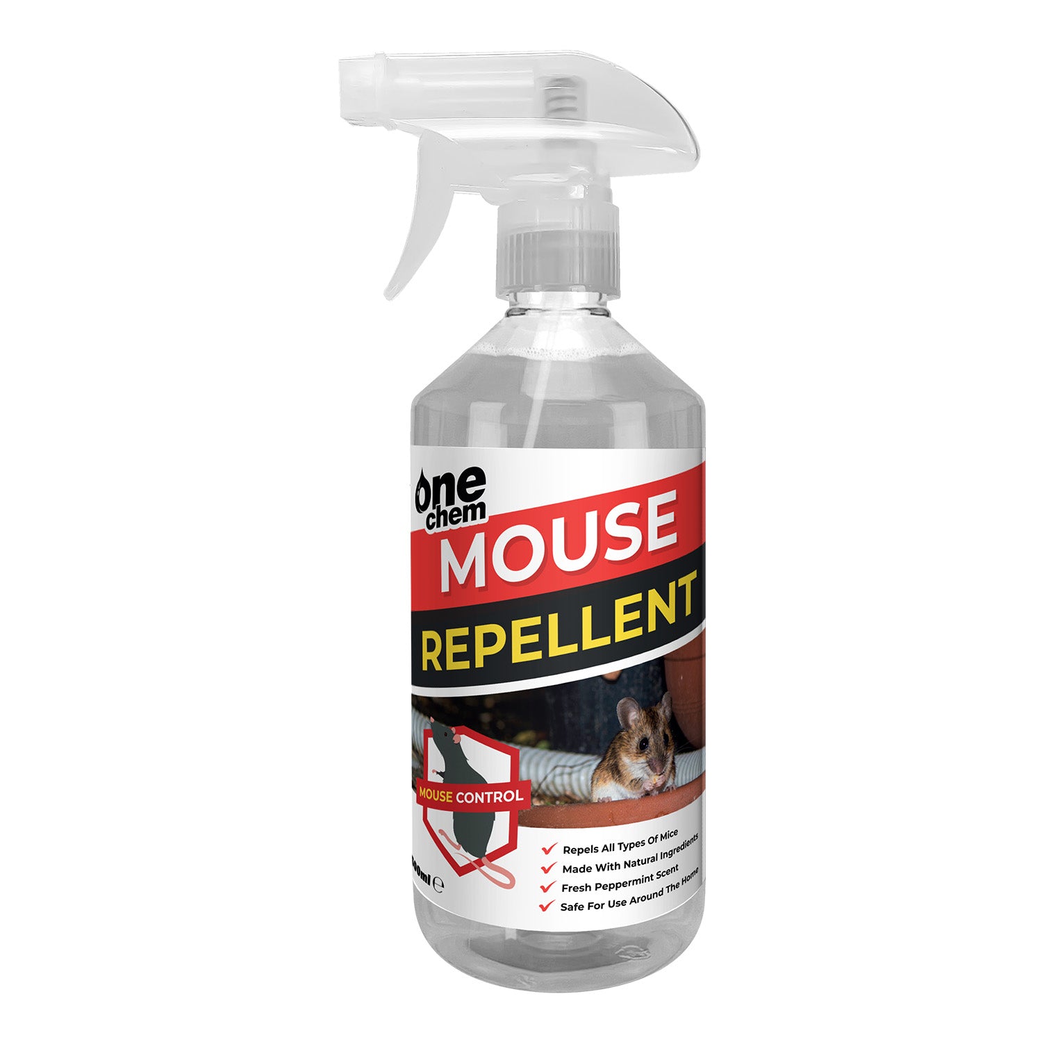 One Chem Mouse Repellent Spray 2.5L + 500ml, Peppermint Scent