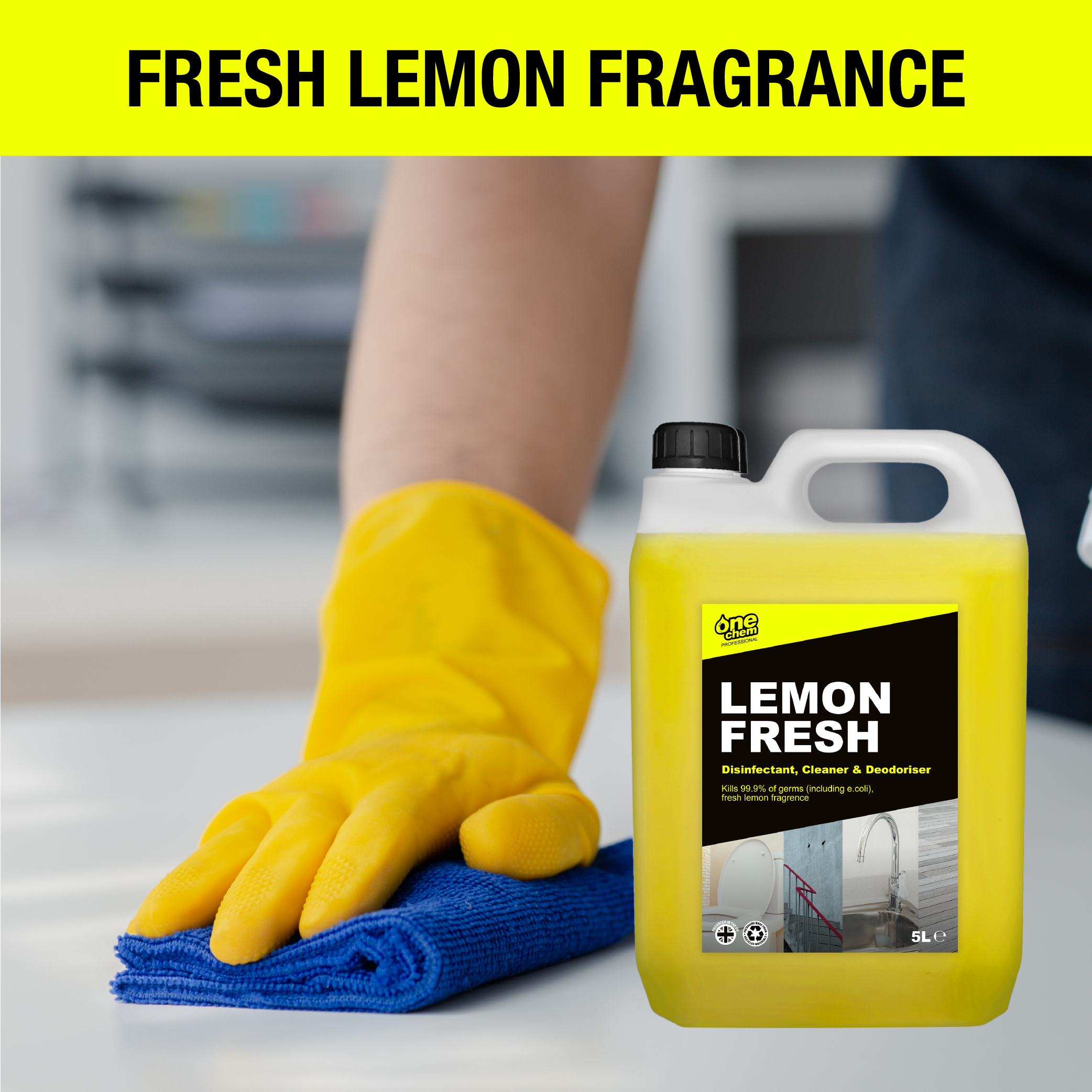 One Chem Professional Lemon Fresh Disinfectant & Cleaner 5L