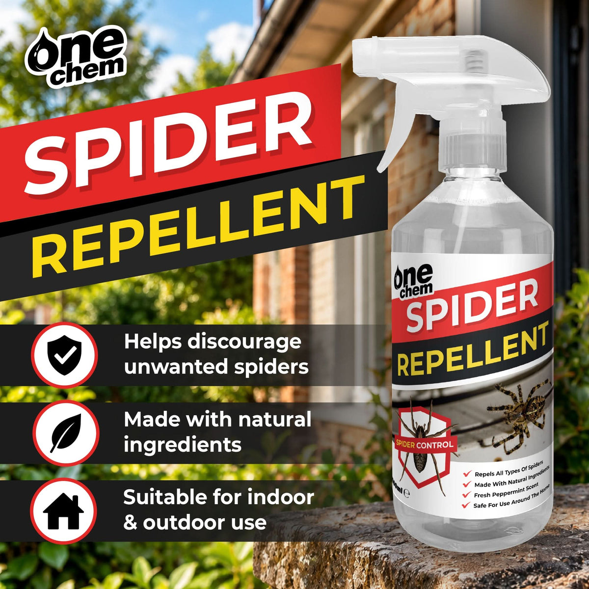 One Chem Spider Repellent Spray - Peppermint Scent