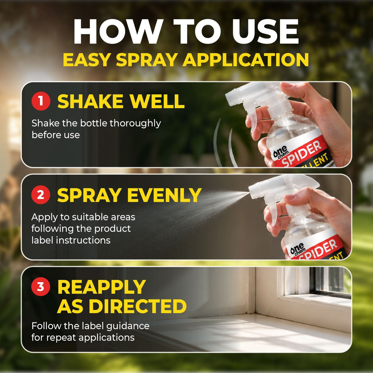 One Chem Spider Repellent Spray - Peppermint Scent