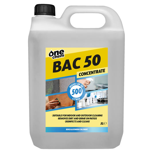 BAC 50 Benzalkonium Chloride Concentrated 5L One Chem