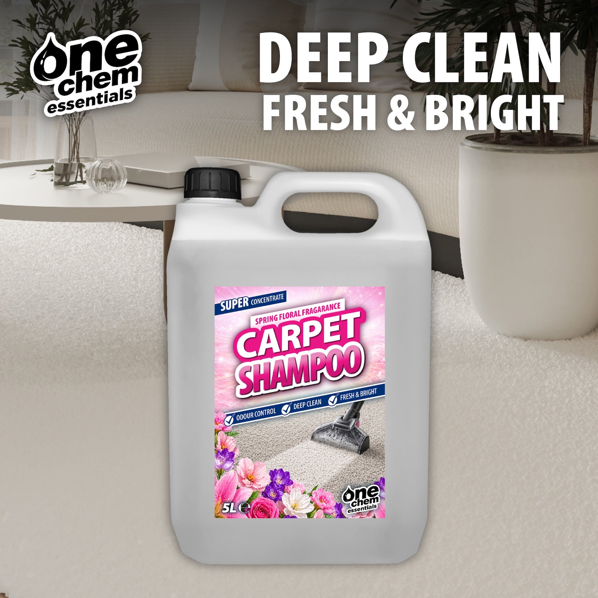 One Chem Essentials Carpet Shampoo – Spring Floral Fragrance