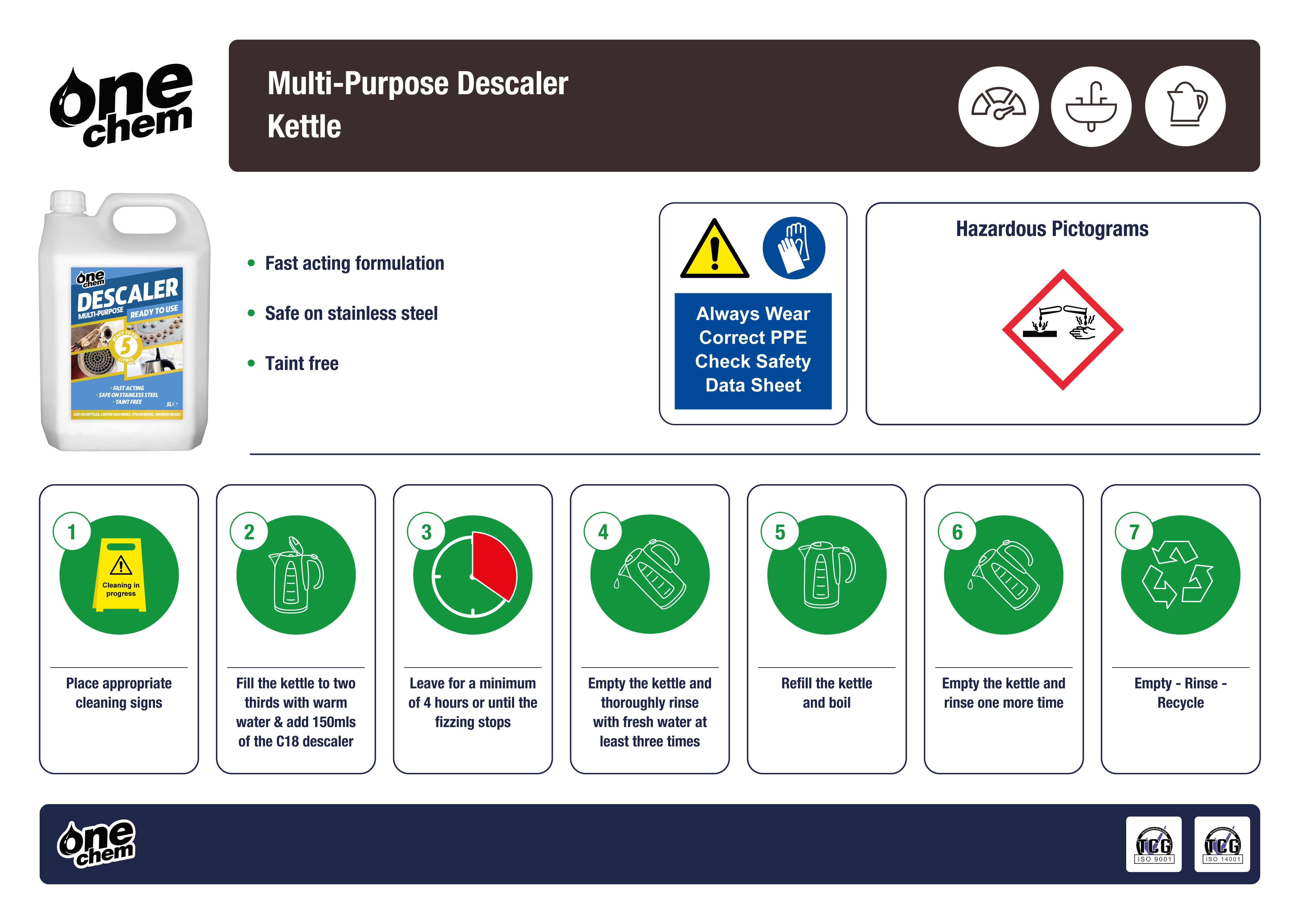 One Chem Appliance Descaler 5 Litres