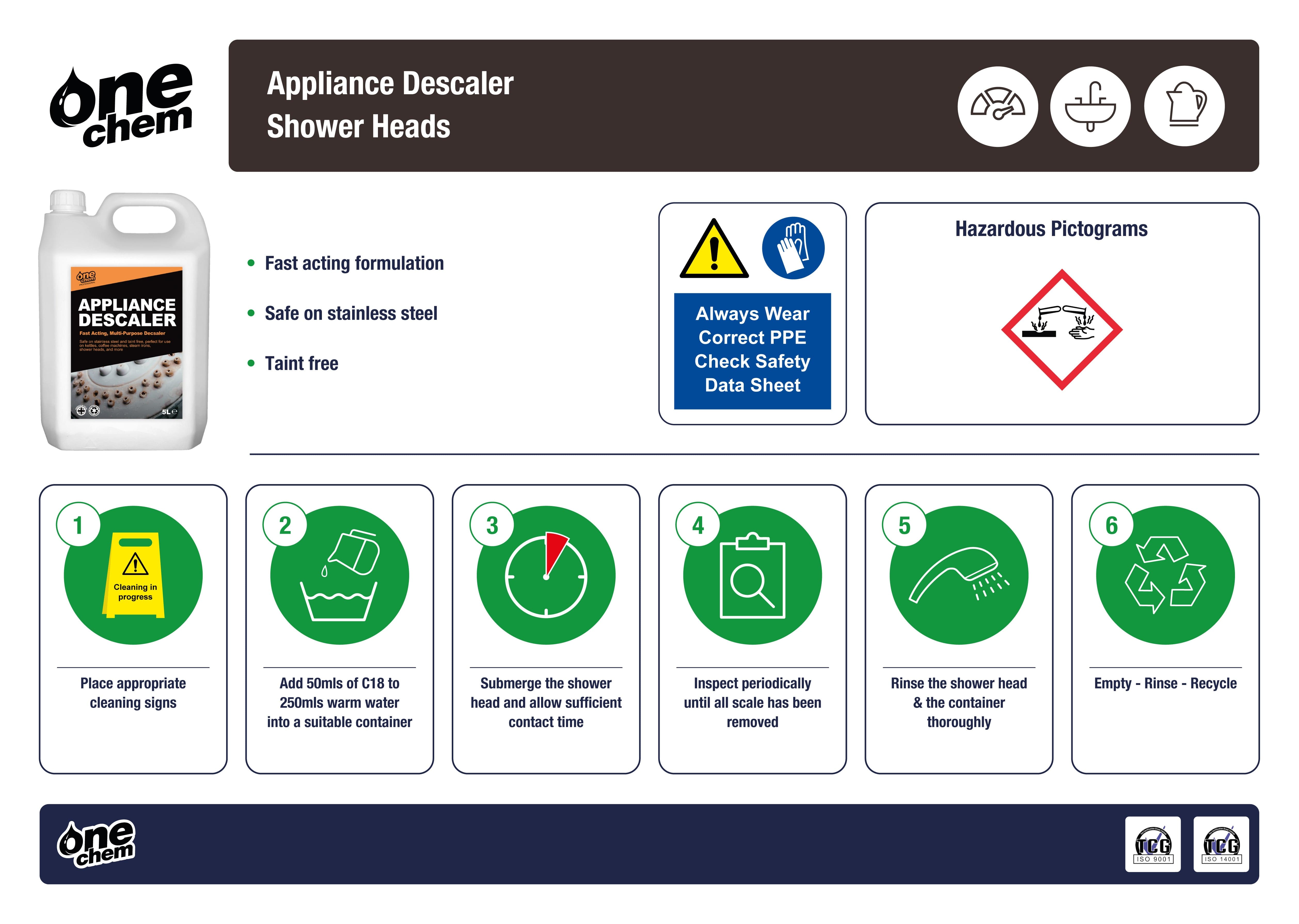 One Chem Professional Appliance Descaler 5 Litres