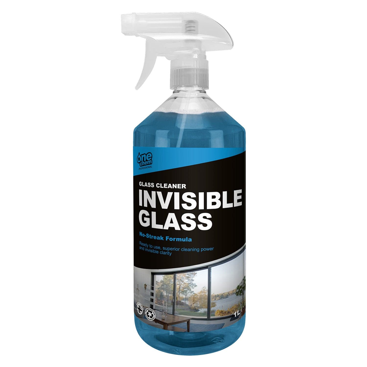 One Chem Professional Glass Cleaner, Invisible Glass, 1 Litre