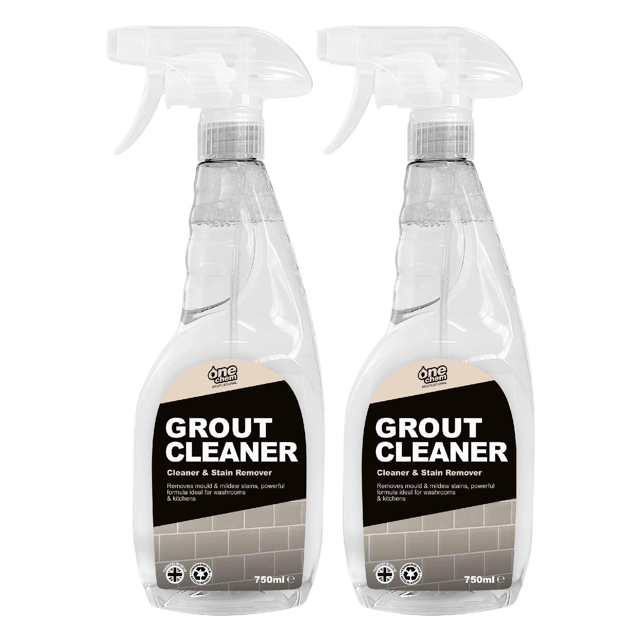 One Chem Professional Tile and Grout Cleaner 2 x 750ml