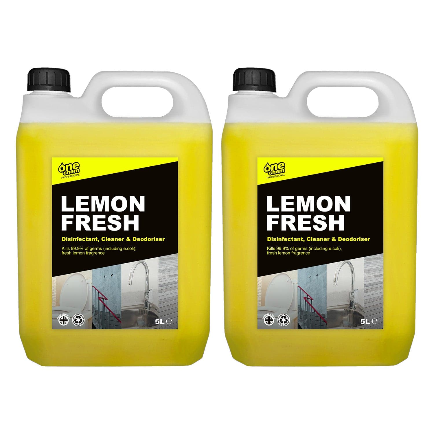 One Chem Professional Lemon Fresh Disinfectant & Cleaner 2 x 5L