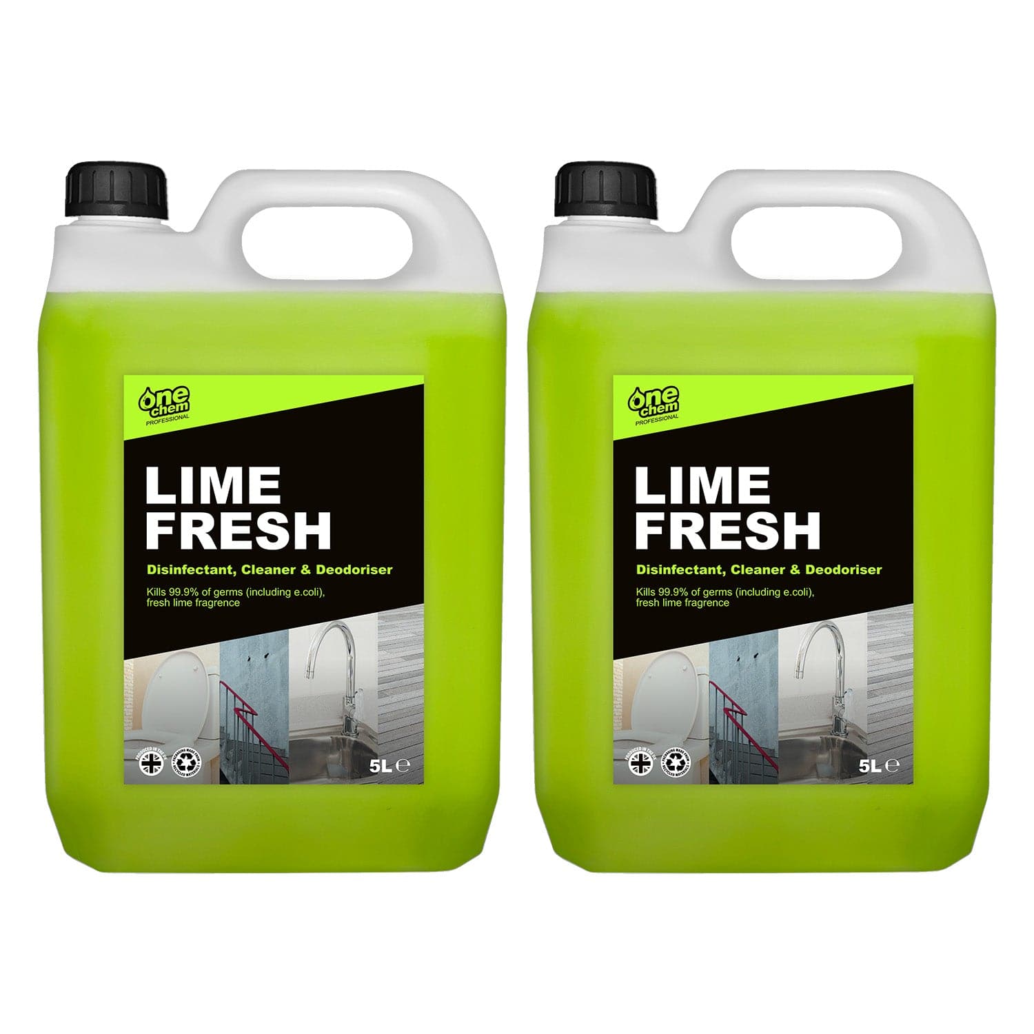 One Chem Professional Lime Fresh Disinfectant & Cleaner 2 x 5L