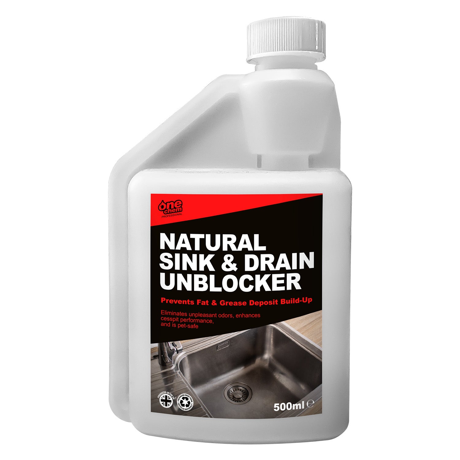 One Chem Professional Natural Sink & Drain Unblocker 500ml