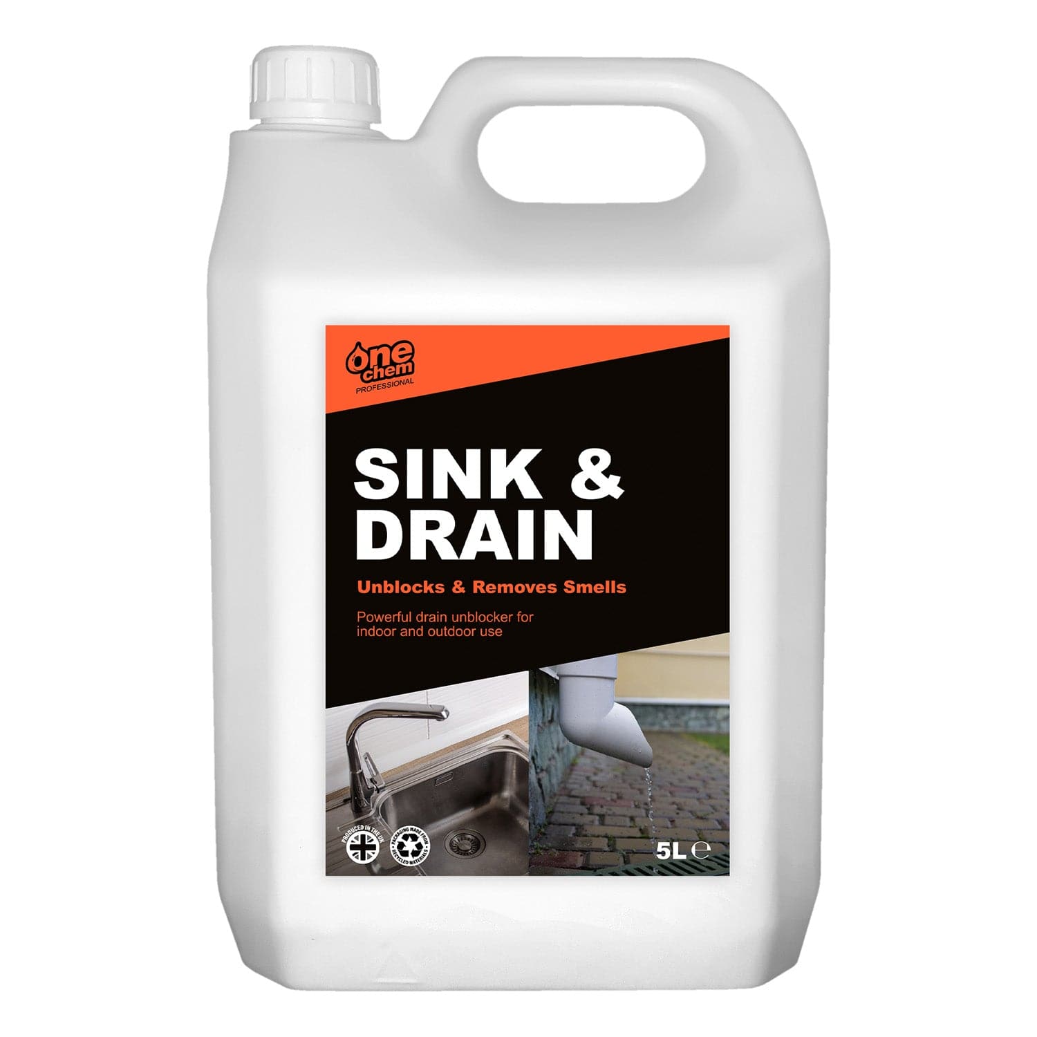 One Chem Professional Heavy Duty Sink & Drain Unblocker 5 Litres