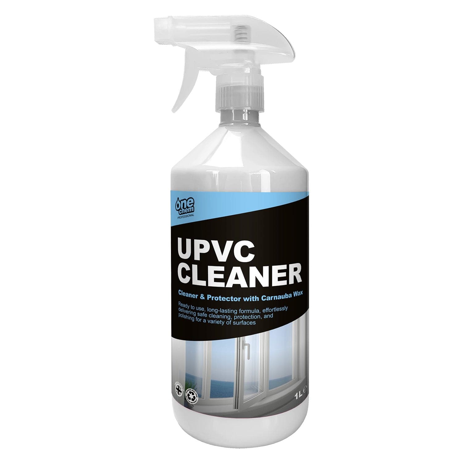 One Chem Professional UPVC Cleaner & Protector 2 x 1L + 2 x Microfibre Cloths