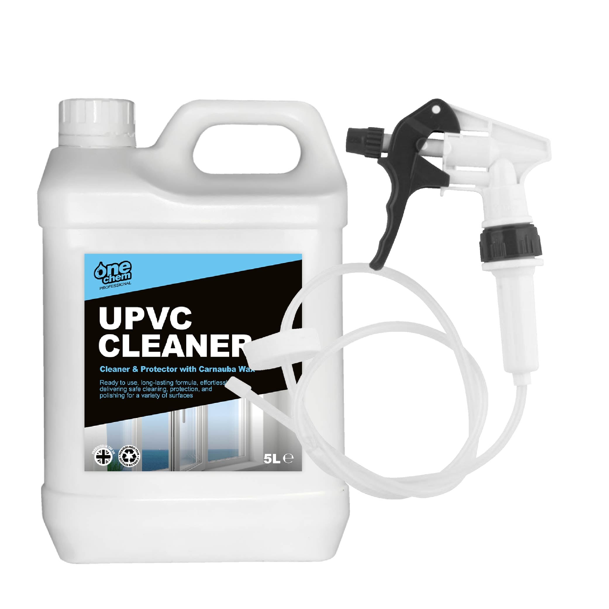 One Chem Professional UPVC Cleaner & Protector 2.5L with Long Hose Trigger