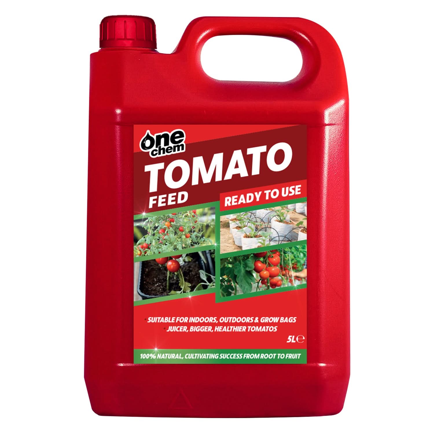 One Chem Tomato Plant Feed, 2 x 5 Litres, Liquid Solution, Indoor and Outdoor Growth Formula, Ready To Use