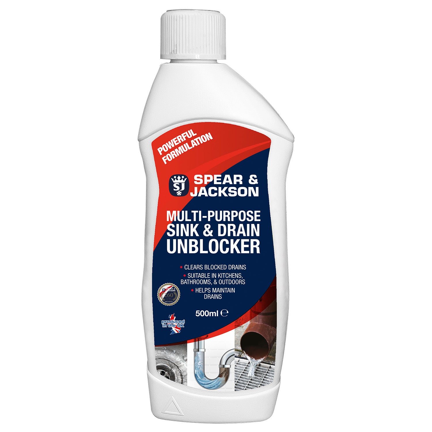 Sink and Drain Unblocker 500ml Spear and Jackson
