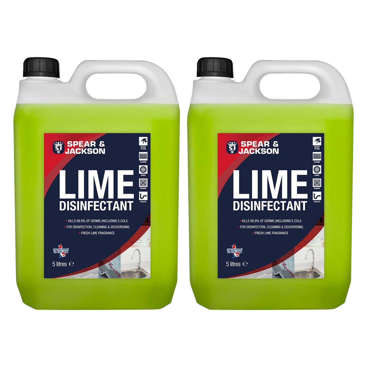 Spear & Jackson Lime Disinfectant & Cleaner 2 x 5L