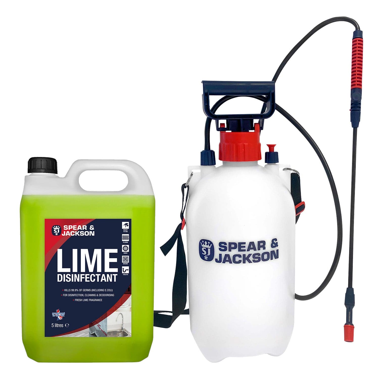 Spear & Jackson Lime Disinfectant & Cleaner 5L (with 5L Sprayer)