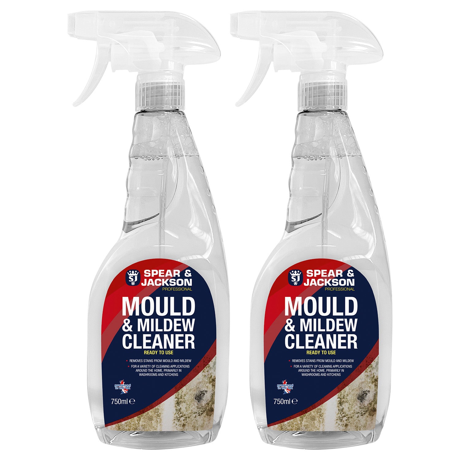 Mould and Mildew Cleaner 2 x 750 ml Spear & Jackson