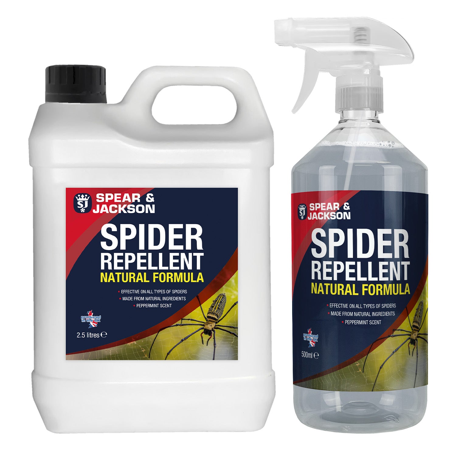 Spear & Jackson Spider Repellent - 2.5L Plus 500ml Trigger Spray