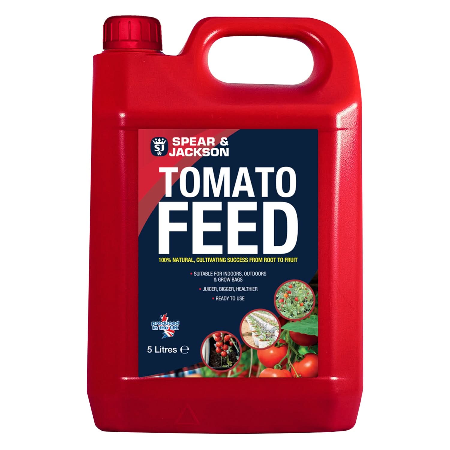 Spear & Jackson Tomato Plant Feed, 5 Litres, Liquid Solution, Indoor and Outdoor Growth Formula