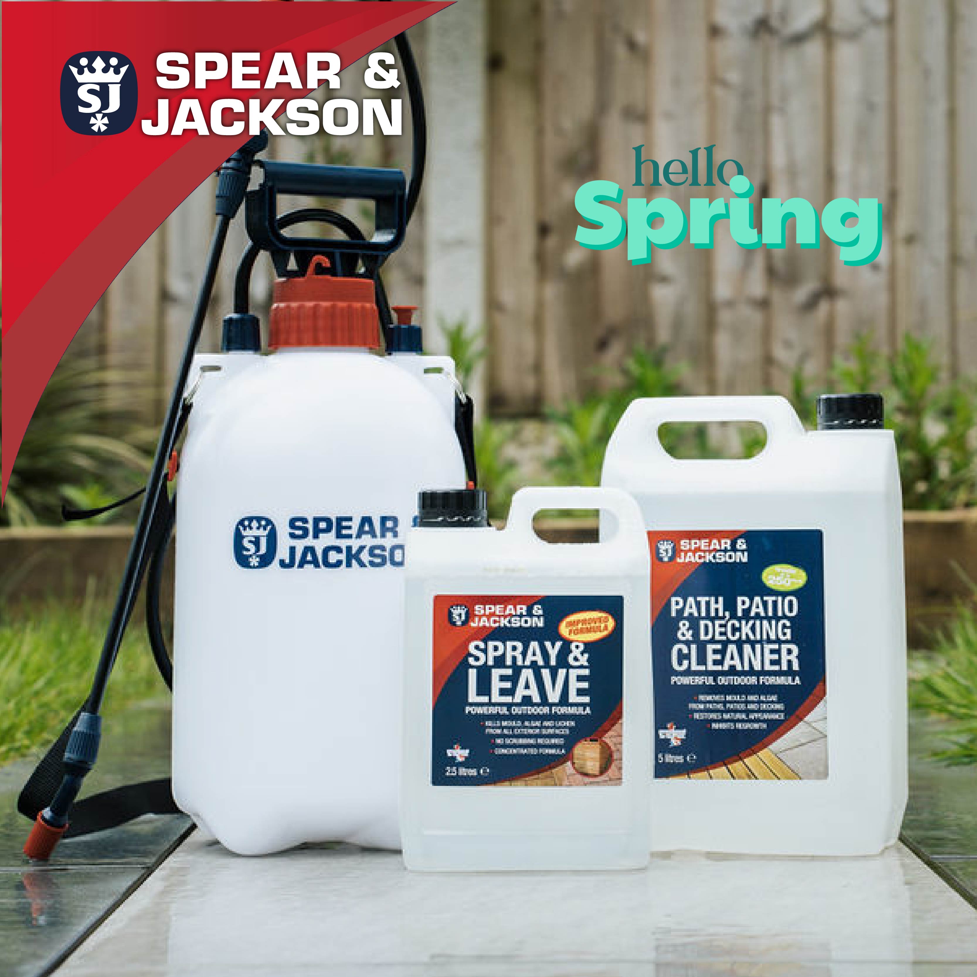 spear and Jackson spring cleaning spray and leave moss killer patio cleaner