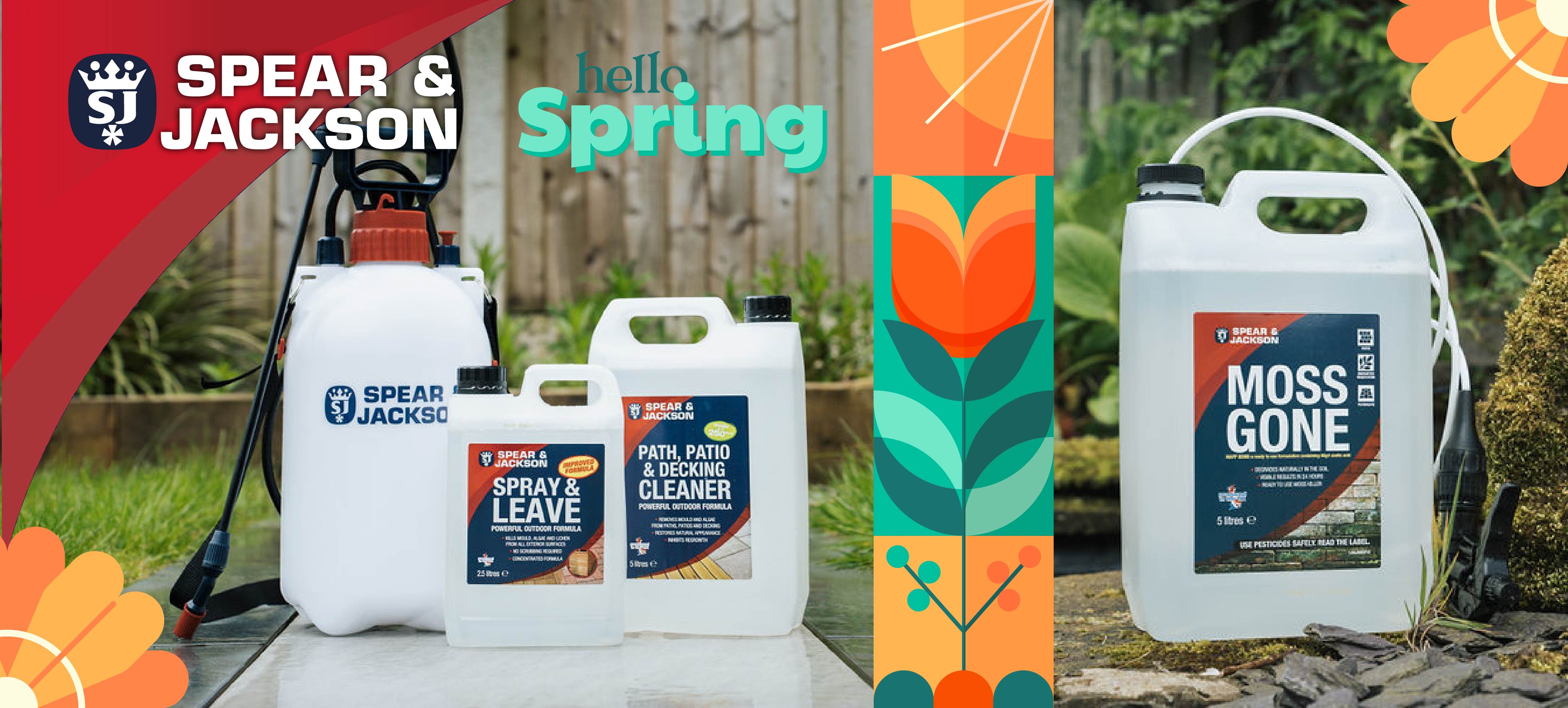 spear and Jackson spring cleaning spray and leave moss killer patio cleaner