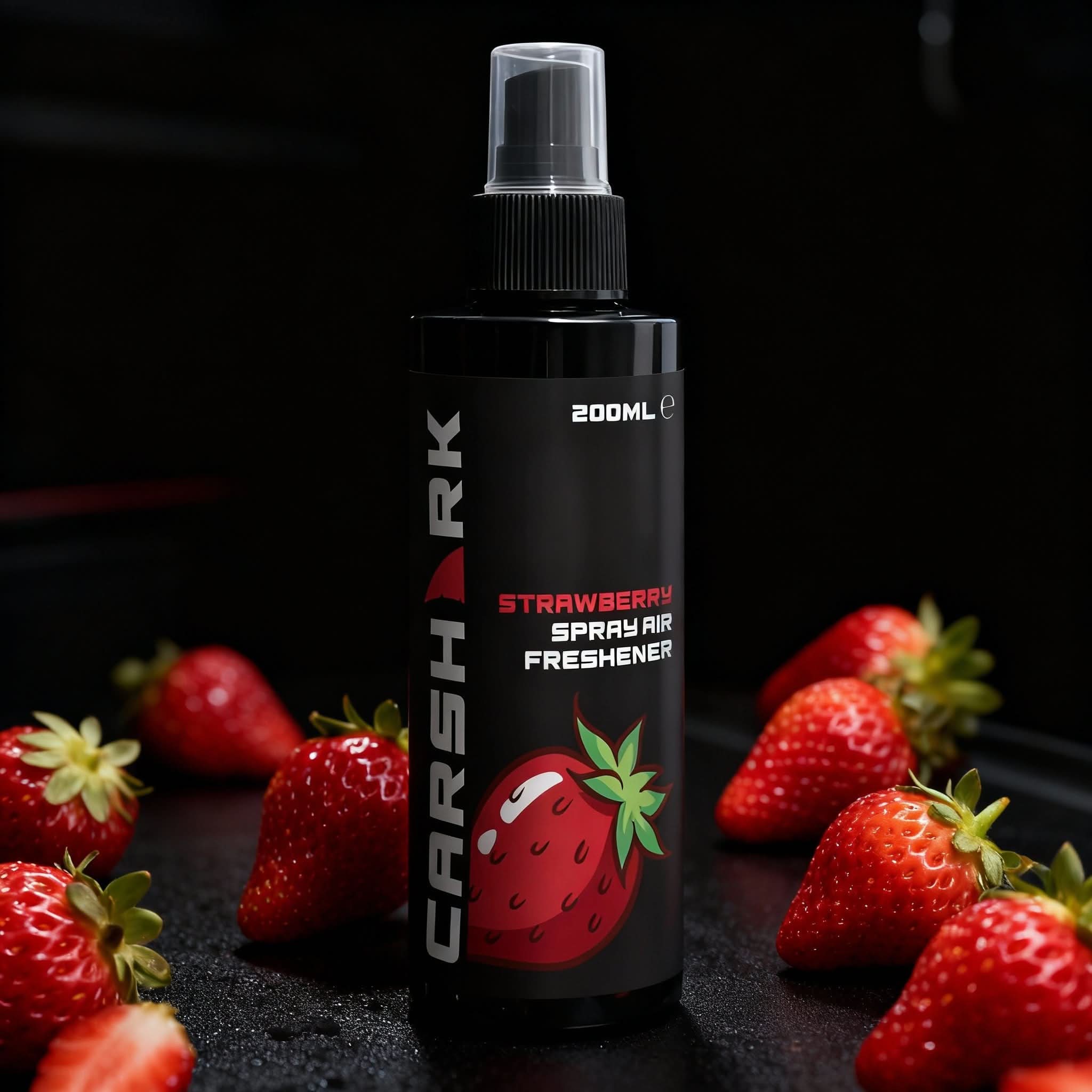 CARSHARK Car Air Freshener Spray, Strawberry Scent, 2 x 200ml