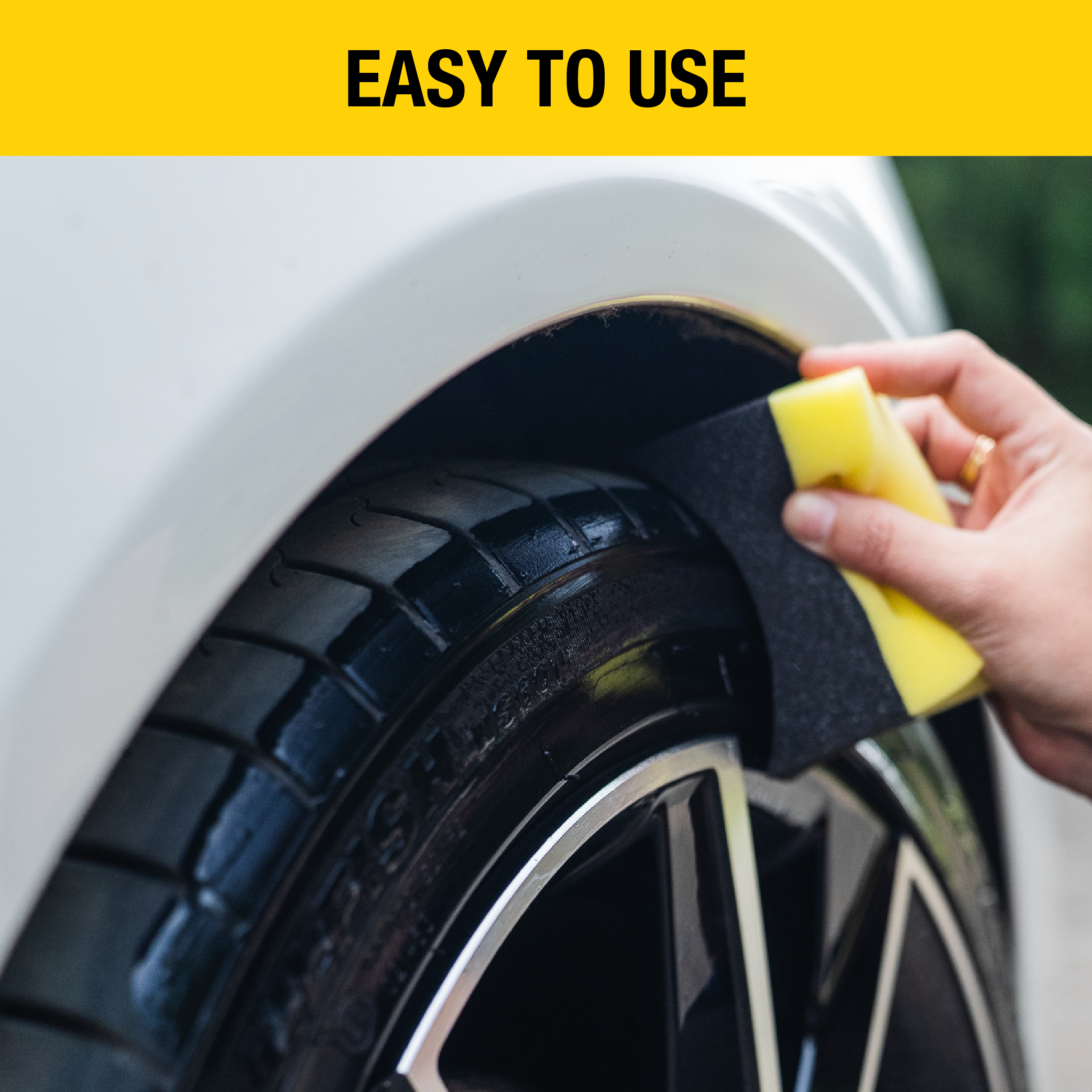 CARSHARK Tyre Shine Silicone-Free, 2 x 500 ml, Aerosol, Applicator Pad (Yellow)