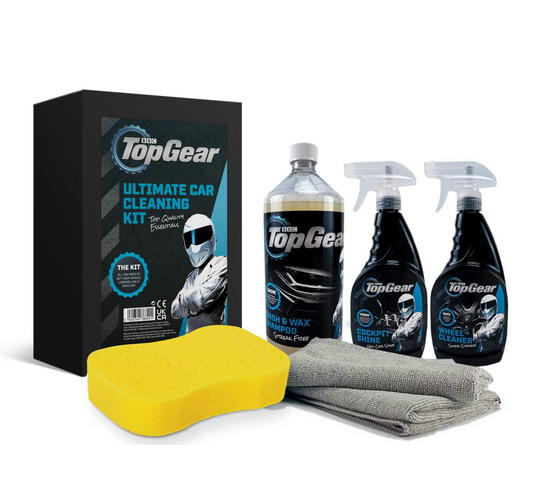 Top Gear Ultimate Car Cleaning Kit with Sponge and Microfibre Cloths