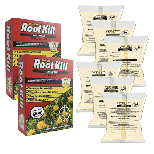 Weedblast Rootkill 6 x 100 Concentrated Glyphosate Weedkiller Sachets Boxed