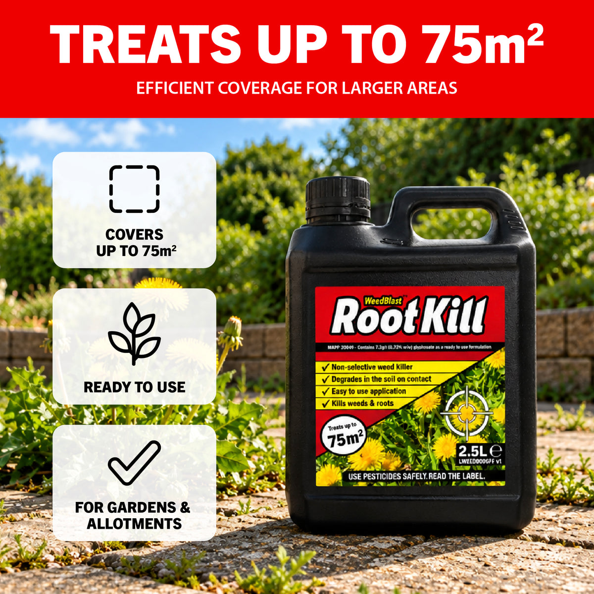 Glyphosate Weedkiller Weedblast RootKill 2.5L