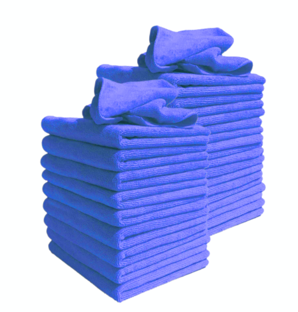 Microfibre Cleaning Cloths - Pack of 20, Large, Dark Blue, 40 x 40 cm