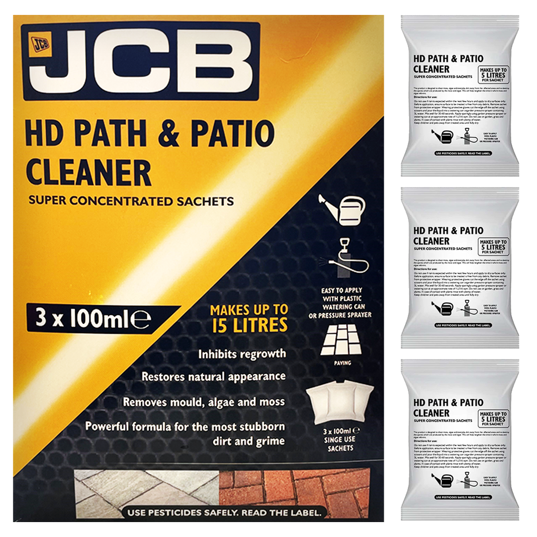 JCB Path & Patio Cleaner Super Concentrated Sachets 3 x 100m