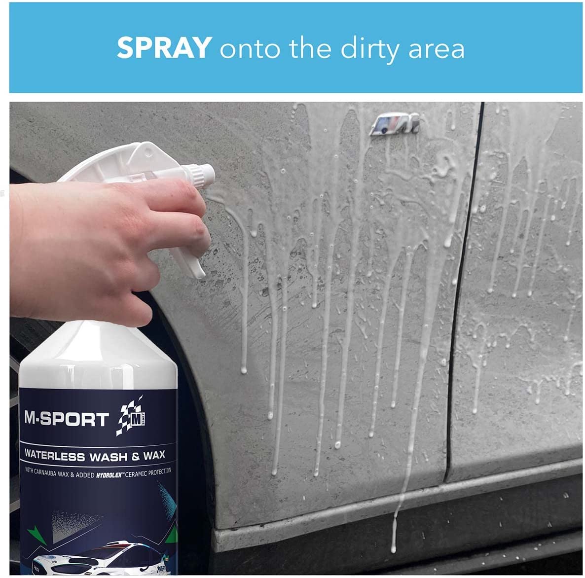 spray onto the dirty area