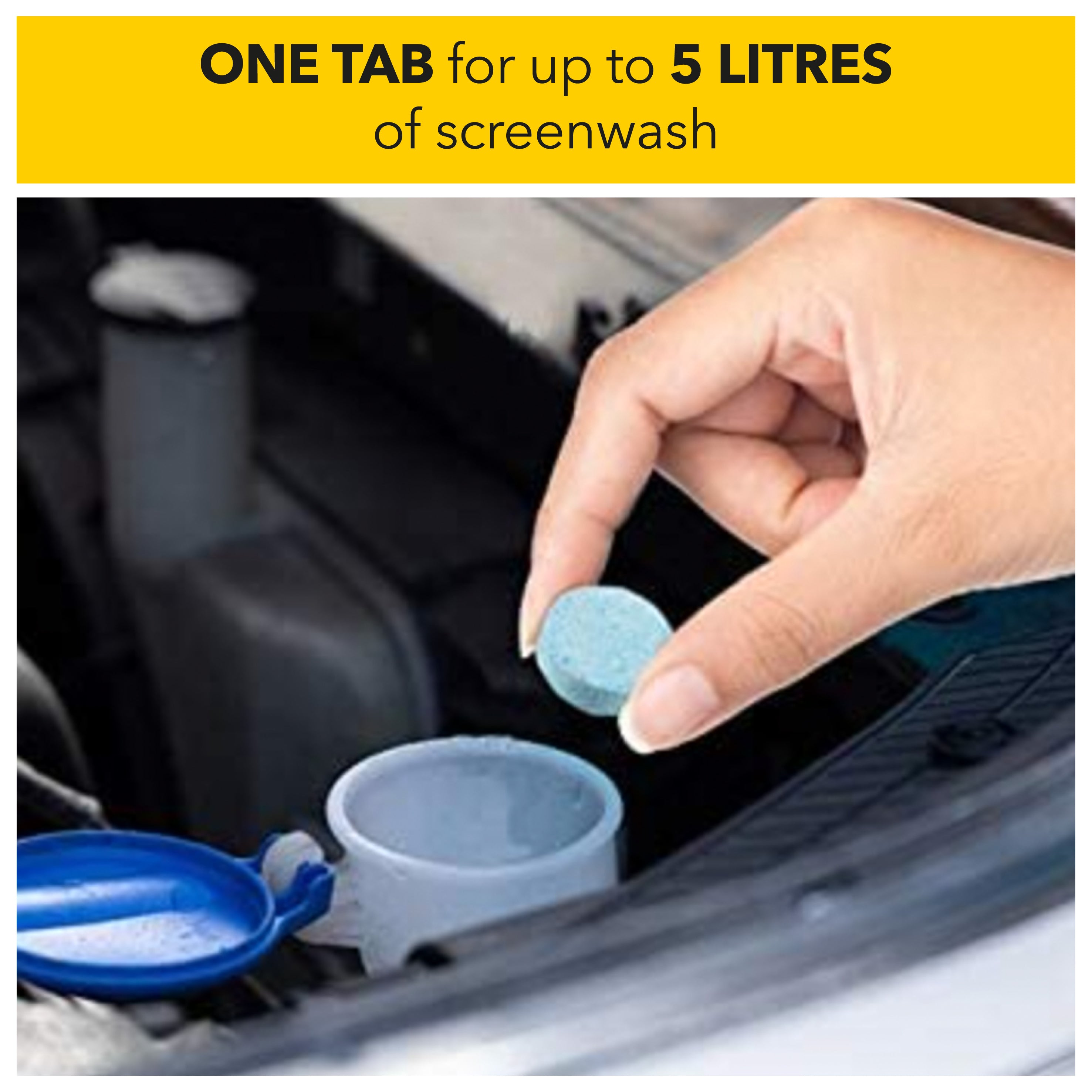 one tab makes up to 5 litres of screenwash