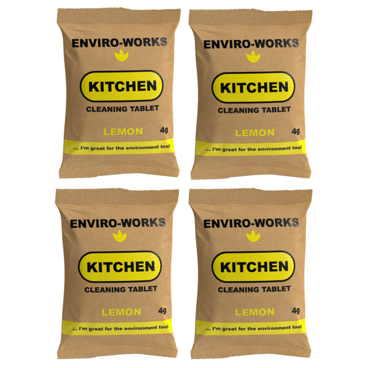 Enviro-Works Kitchen Cleaning Tabs x4 REFILLS