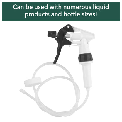 Can be used with numerous liquid products and bottle sizes