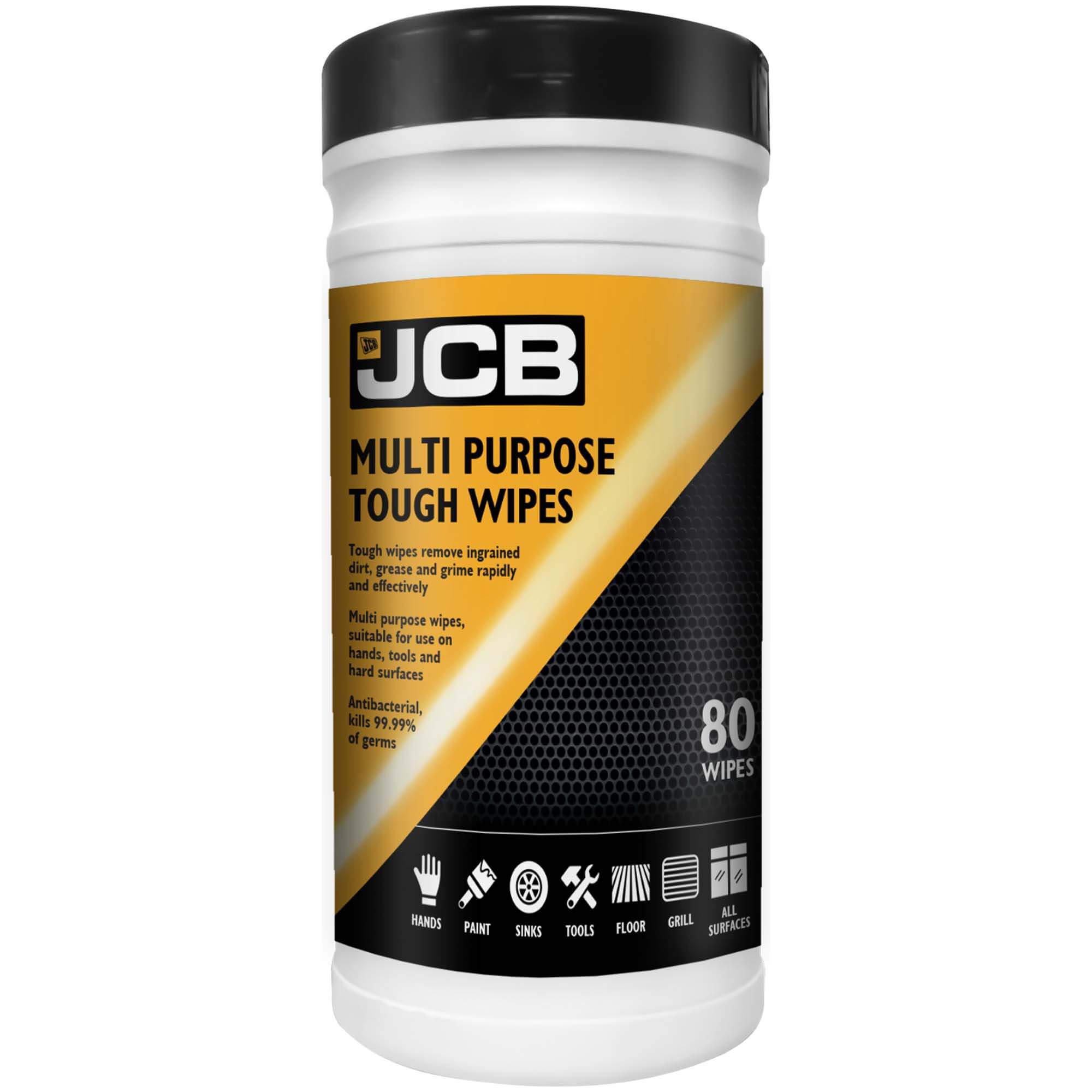 JCB Multi Purpose Tough Wipes (80 wipes)
